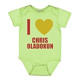 TeesAndTankYou I Heart Chris Oladokun Baby Bodysuit 24M Key L Green