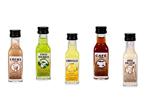 Lote de 30 Botellas Marasca de Licor la Rivera(Sabor A ELEGIR). Regalos Originales. Detalles de Bodas, Bautizos, Comuniones y Eventos. DC (SURTIDOS) Cover