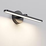 Buen efecto Luminoso La fuente luminosa es una luz cálida de LED 3000K, 880 lúmenes, más brillante que la luz que una vela y más suave que la luz del día, las cubiertas de la pantalla de acrílico CRI 85 aseguran que la distorsión no se produzca mientras que la luz que se ilumina sobre la pintura y una buena disipación del calor pueden proteger tu obra de arte así bien. Nadie parpadeo y puede ahorrar hasta un 80% de electricidad para ti.