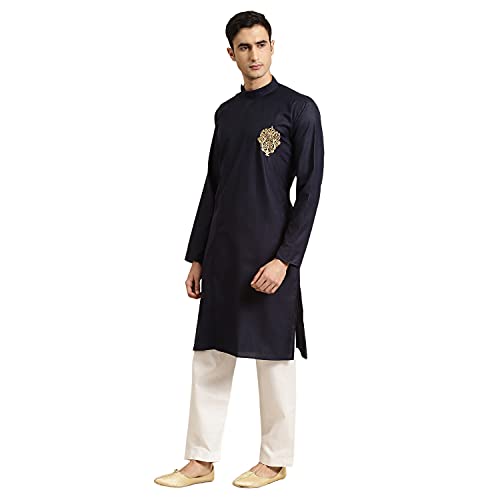 Image of SOJANYA Men's Cotton Straight Fit Casual(Since 1958 Solid Kurta Crafted for Elegance