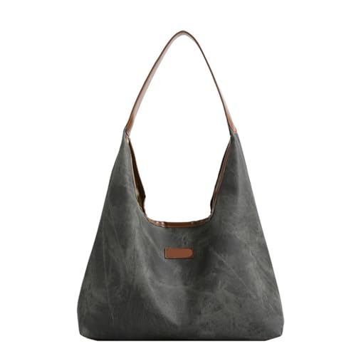 Dilwe Bolso de Hombro para Mujer, de Piel Sintética Suave, Minimalista, con Asa Superior, para Paraguas, Teléfonos Móviles y Artículos Esenciales (Black)