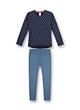 Sanetta Mädchen Schlafanzug lang blau Pyjamaset, Nordic Blue, 140