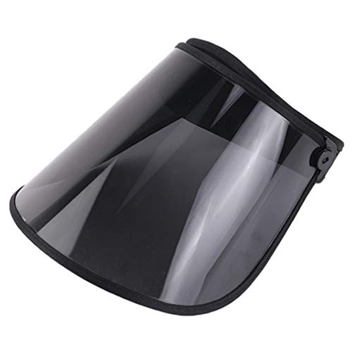 Chapeau de visière transparente anti-UV noir pour protection solaire d'été