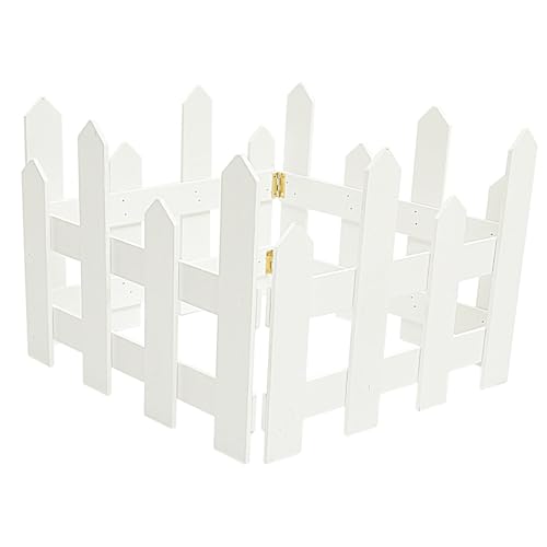 HEMOTON Anti-korrosive Gartenzaun Lang Weiß Outdoor Sichtschutzzaun für Terrasse Balkon und Landschaftsdekoration Wetterfest Leicht und