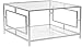 Convenience Concepts Town Square Chrome Square Coffee Table, Clear Glass / Chrome Frame