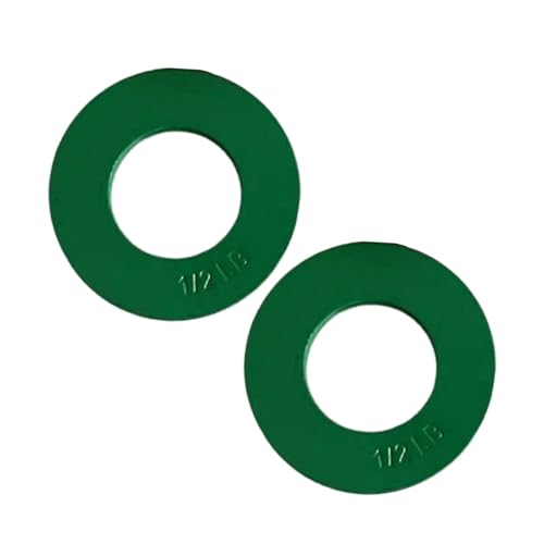 Colaxi 2Pcs Fractional Weight Plates Small Change Plates Gym Supplies Dumbell Weights for Gym Fitness Compact Versatile Professional, green 1LB