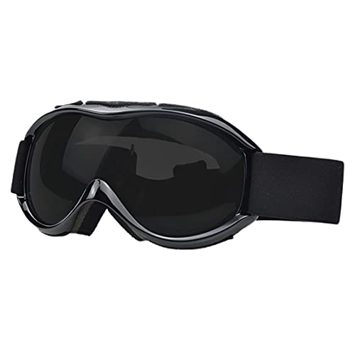 Roxvue Gafas de Esquí para Snowboard de Adultos Gafas de Sol Antivaho UV400 para Esquí Gafas de Motocross Plateadas para Hombres y Mujeres Negro