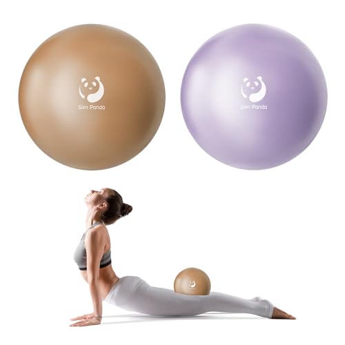 Image of Slim Panda Pilates Ball, 9 Inch Small Exercise Ball, Anti Burst Mini Yoga Ball for Stability, Workout, Barre, Core Strength, Physical Therapy, Balance, Stretching