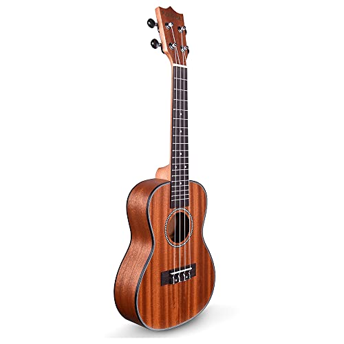Image of Kadence Concert Sized Ukulele 24inch With Bag, Strings, Strap, Picks, Capo and Tuner (Saple Wood With Binding)