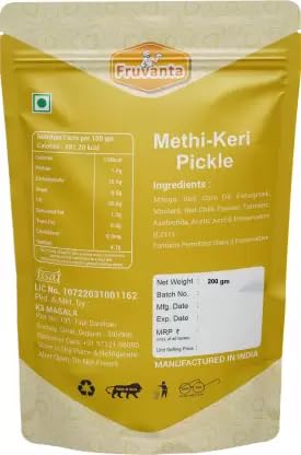Methiua Keri (Methi and Mango) Pickle 200gm (Pack of 1) Mango Pickle