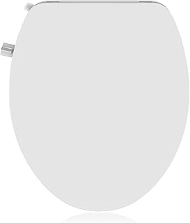 Non-Electric Round Bidet Toilet Seat with Dual Self-Cleaning Nozzles, Adjustable Spray Pressure and Position, Slow-Close Lid, Easy Installation, Ideal for Personal Hygiene and Comfort, White