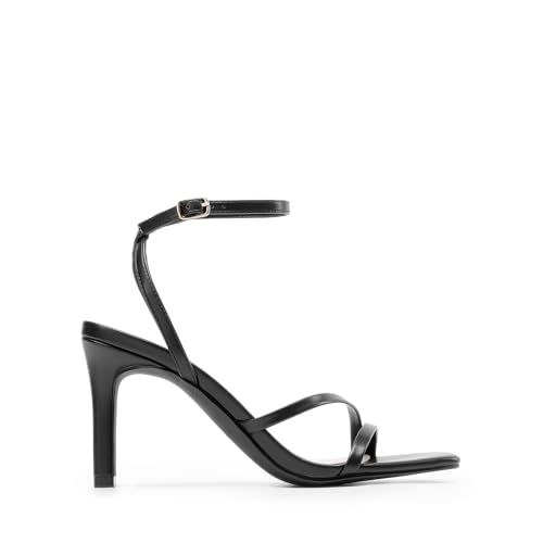 Image of DREAM PAIRS Women's Comfort Sexy Strappy Stiletto Heels | Square Open Toe Adjustable Ankle Buckle Strap High Dress Heels, Elegant Heeled Pumps for Party, Wedding and Prom Occasions