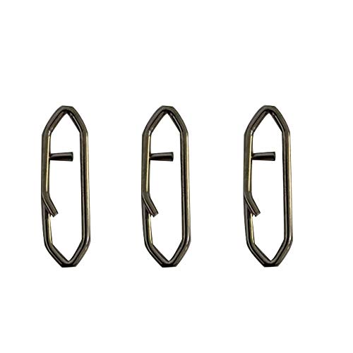 Lonkiktik 50pcs Black Stainless Steel Power Clips 52lb/82lb/121lb Fishing Speed Clips Fast Snaps Clip for Freshwater Saltwater Kayak Drifting Fishing (Black, 52lb-50pcs)