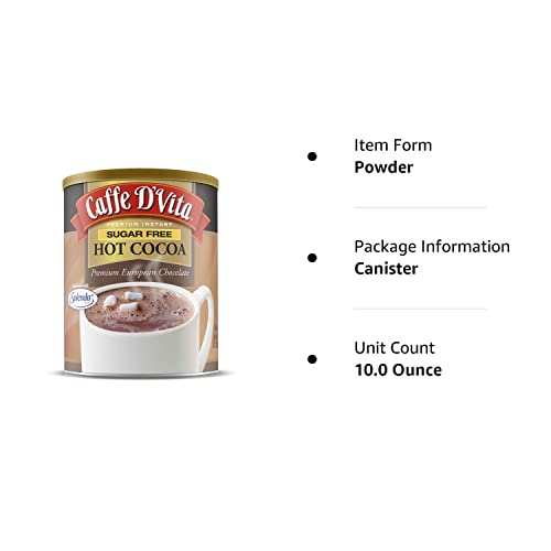 Caffe D’vita Sugar Free Hot Cocoa 10 Oz. Can #TOP4