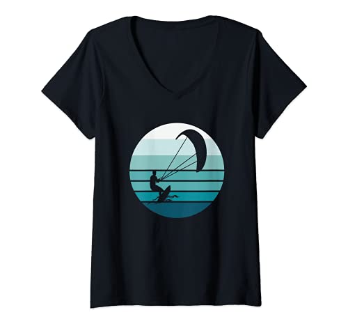 Femme Kitesurf, Kiteboard T-Shirt avec Col en V Cover