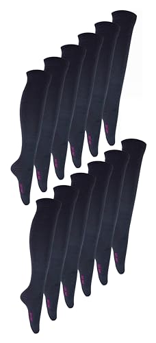Chaussettes hautes bambou fille lot de 12 longues chaussettes genoux ecole