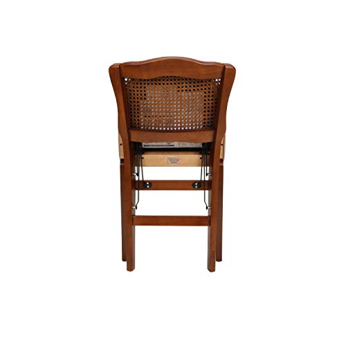 Stakmore French Cane Back Folding Chair Finish, Set Of 2, Fruitwood #TOP4