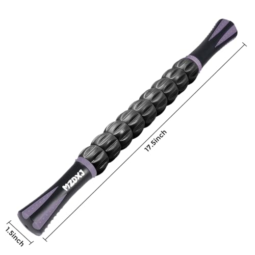 Image of Muscle Roller Massage Roller Stick- (Dark Purple) | Lymphatic Drainage & Body Sculpting, Handheld Physical Therapy & Recovery Tool
