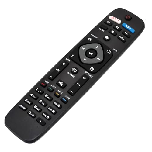 Télécommande NH500UP compatible Philips Android TV : pack de 2