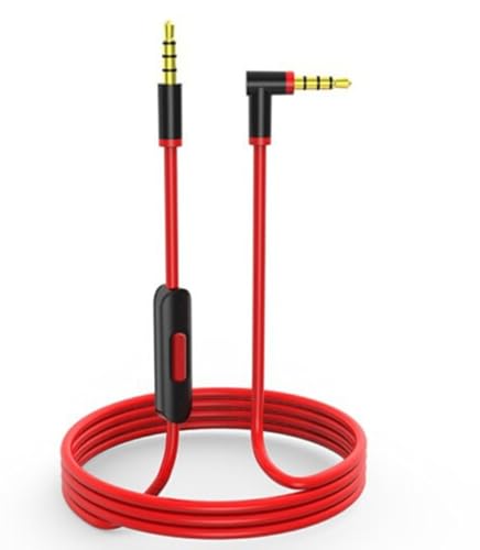 Panlouting Rechange Câble Audio Auxiliaire | 1,4m avec Microphone et Commande | Compatible avec Écouteurs Beats by Dr. Dre Solo Studio Pro Detox Wireless...