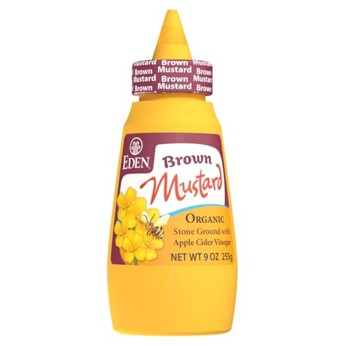 Eden Alimentos mostaza marrón orgánica con vinagre de sidra de manzana - 9 oz