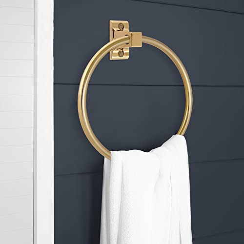 Image of Design House 533349 Millbridge Classic Towel Ring for Bathroom Polished Brass