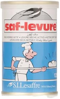 Saf Active Dry Yeast 3 Pack (3X125g Tins) - Lesaffre - Professional Quality Baker's Yeast for Bread, Pizza Dough and Pastries - Long Shelf Life Bulk Supply for Home Baking