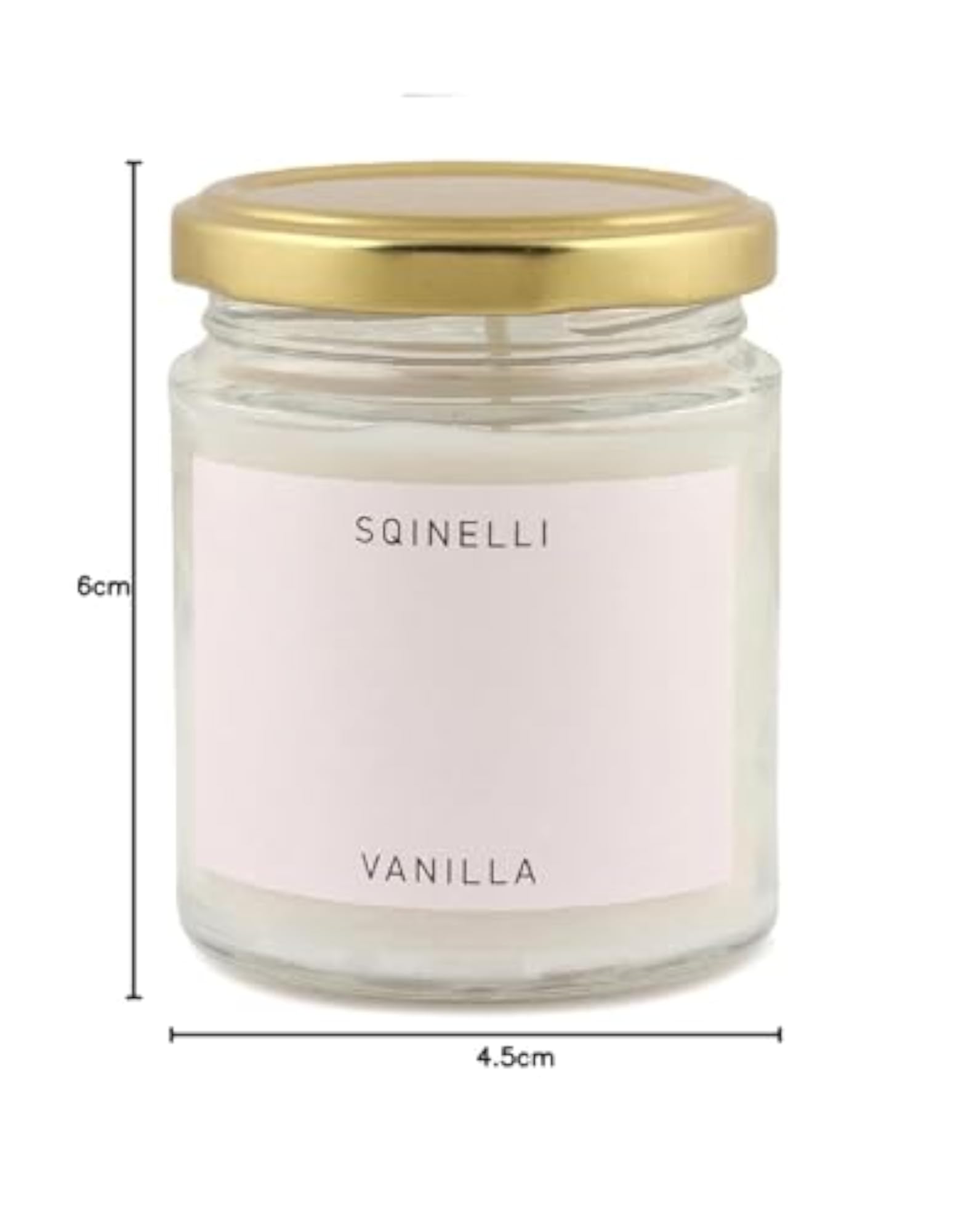 Glass Jar Scented Candles, Vanilla Scent Gift Set
