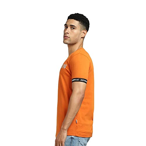 Image of JACK & JONES Printed Cotton Crew Neck Mens T-Shirts