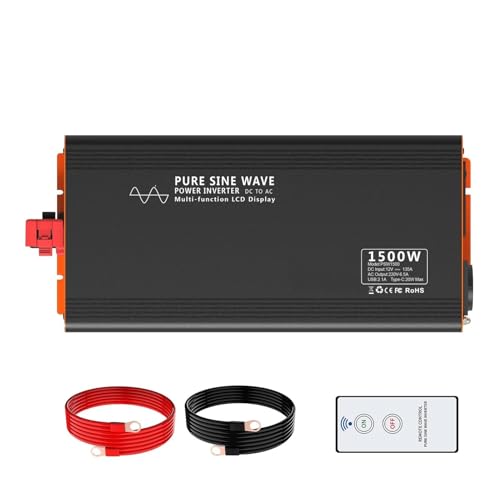 Onduleur Pure Sinus 1500W 24V pour transformer l'énergie solaire avec écran LCD