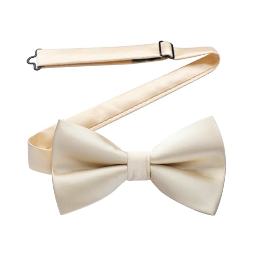 Image of HISDERN Bow Ties for Men Pretied Bowties Classic Formal Business Bow Tie Adjustable Tuxedo Bowtie for Wedding Party