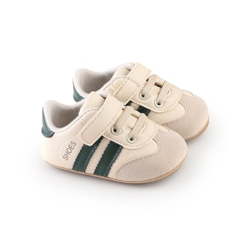 Image of HsdsBebe Baby Boys Girls Pu Leather Hard Bottom Walking Sneakers Toddler Rubber Sole First Walkers Infant Cartoon Slippers Crib Shoes