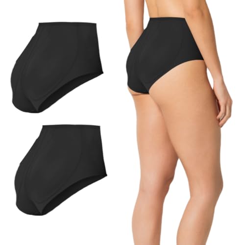 Kit 02 Calcinhas Aumenta Bumbum Trifil Modeladora Sem Costura Cintura Alta Feminino Adulto | 2 Preto