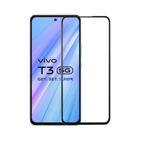 Image of DD SON Premium Tempered Glass Screen Protector Guard Compatible For iQOO Z9 and Vivo T3 (6.67 Inch) (Ultrasonic Fingerprint Working) (6.9 Inch, Pack of 1) | Edge to Edge Coverage