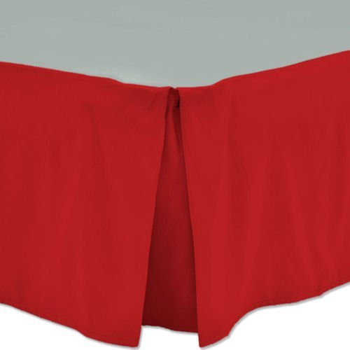 Crescent Bedding Pleated Bed Skirt Easy Care, Quadruple Pleated Design, Fabric Base Allows