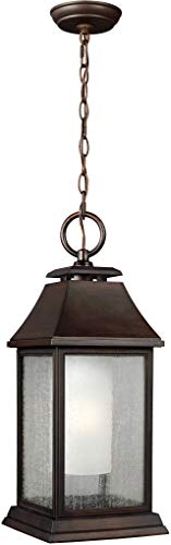 Feiss Ol10611Htcp Shepherd Marine Grade Outdoor Lighting Pendant Lantern, Copper, 1-Light (9"W X 21"H) 75Watts #TOP27