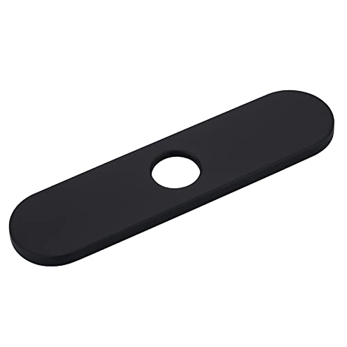 10-Inch Arc Edge Sink Deck Plate, Black Escutcheon