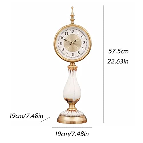 Reloj de sobremesa de cerámica retro y adornos de reloj de mesa de estilo americano 4