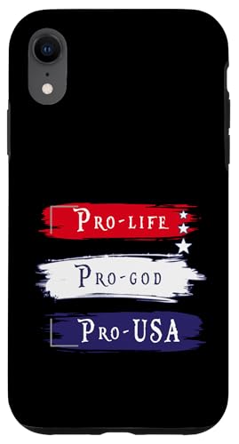 Pro Life Pro God Pro USA Patriotic Spirit �O���t�B�b�N �X�}�z�P�[�X iPhone XR �p