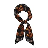 Dimensions du produit : cette écharpe en soie HJFCZH noire avec imprimé fleurs mesure 119 cm de long et 7,9 cm de large, permettant un style polyvalent. Cette élégante écharpe en satin peut être accessoirisée avec un sac à main ou une ceinture, ce qui en fait un ajout pratique à votre garde-robe.