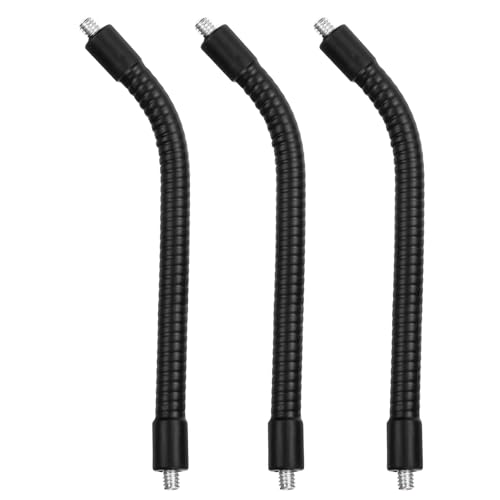 Support flexible 1/4 mâle pour microphone de studio et pince smartphone noir