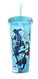 JUST FUNKY Yuri On Ice Characters Plastic Tumbler Cup with Lid & Straw | Official Yuri On Ice...