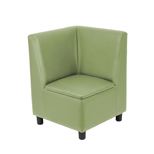 Image of FDP Kid Comfort Collective Modular Corner Armless Chair - Fern Green