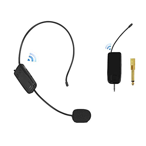 Huacam Wireless Microphone Headset, Long Range Wireless Headset Mic, 165Ft Range, 2.4 G Wireless Microphone 2 In 1, Compatible With Voice Amplifier, Camera Recording, Pa System #TOP30