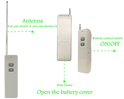 Interrupteur sans fil 230V 30A avec télécommande longue portée pour pompe et lampe