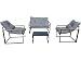 habitat et jardin Gartenlounge Jules - 4 Personen - Grau/Schwarz