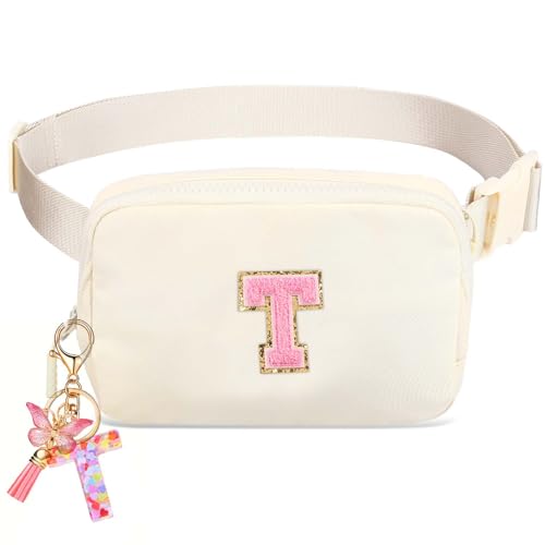 Image of Initial Belt Bag for Girls - Women fanny pack ages 8-12 Teen Birthday Gifts Small Waist Packs Trendy Kids Fanny Pack T