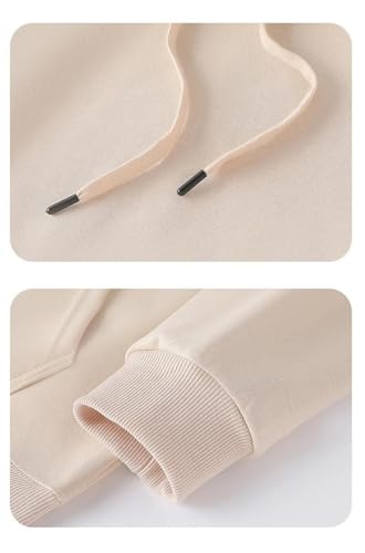 Men Hoodies Thick Fabric Solid Oversize Pullovers Sweatshirts3