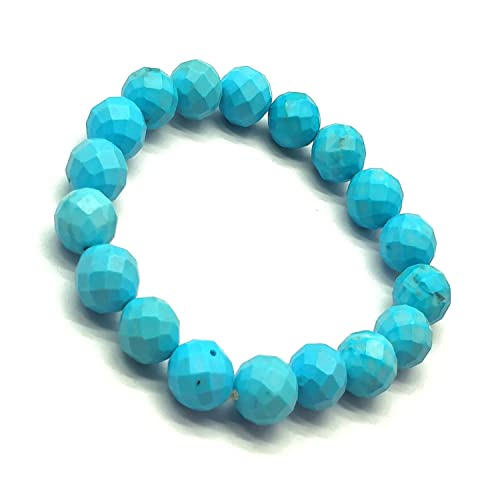 Bracelet en turquoise véritable de 8mm, le cadeau idéal de protection unisexe