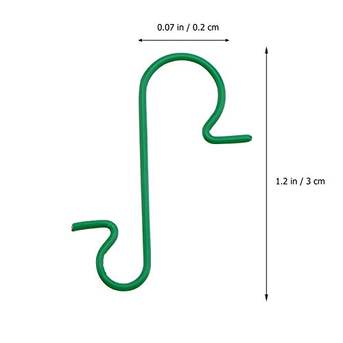 Doitool 150Pcs Christmas Ornament Hooks Green Christmas Tree Ornament Hooks S-Shaped Metal Wire Hooks For Christmas Tree Balls Decoration Christmas Decor #TOP2